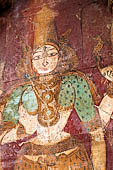 The great Chola temples of Tamil Nadu - The Airavatesvara temple of Darasuram. Detail of the Nayaka painting of the south face of the vimana. 